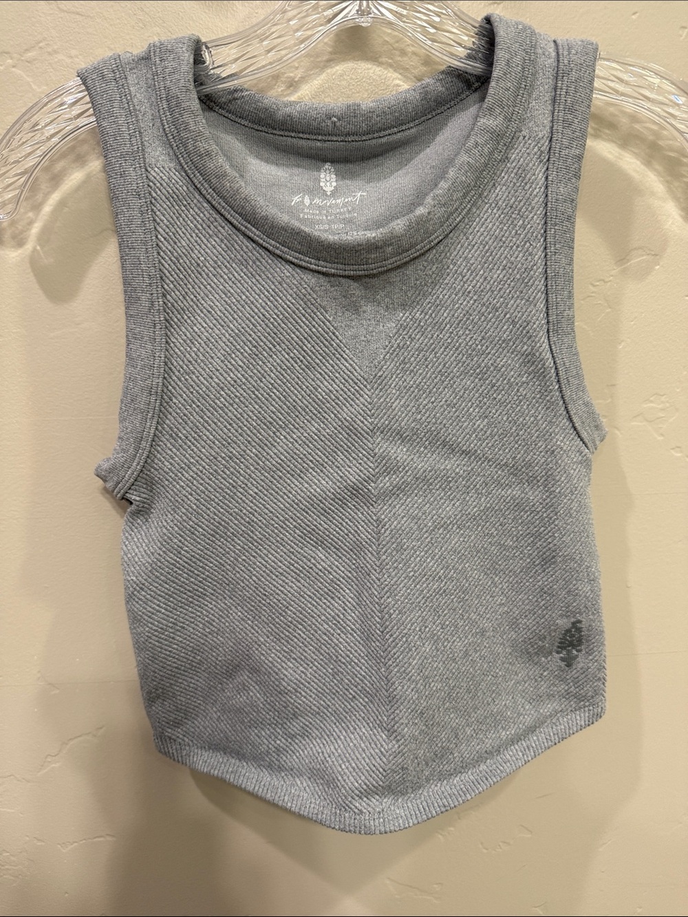 Free Prople Gray Ribbed Tank Top - Women
